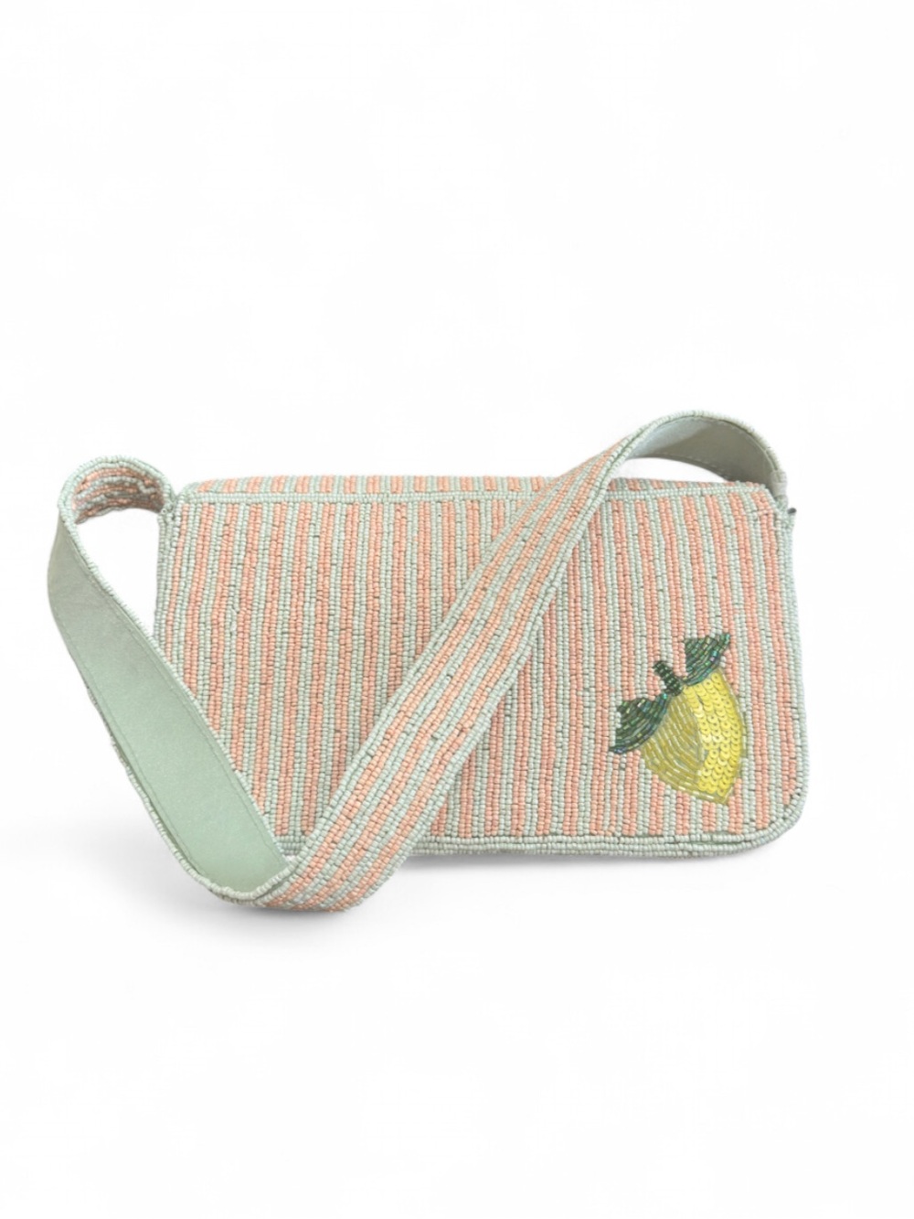 Beaded Lemon Design Ladies’ Handcrafted Shoulder Bag - Picture 5 of 7